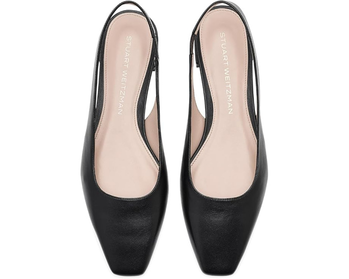 Босоножки Stassi Slingback Stuart Weitzman с леопардовым принтом на каблуке
