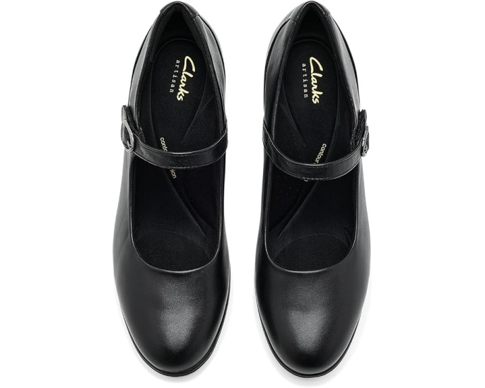 Туфли Clarks Shaya Jane с пряжкой Black Leather