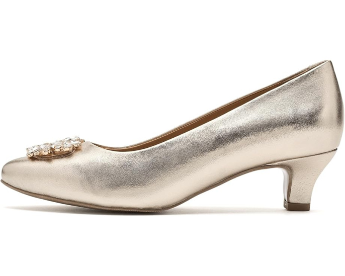 Лодочки Kate Bridal от Trotters с брошью и каблуком-рюмочкой