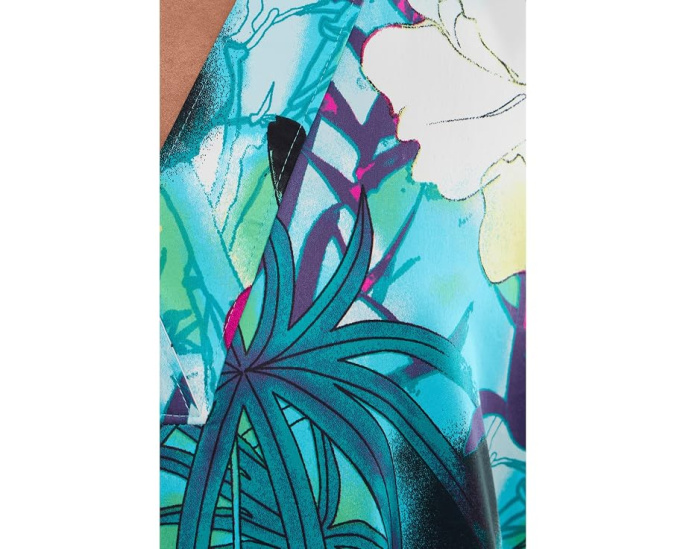 Natori пижамная рубашка Viva Printed Satin Sleepshirt с цветочным принтом