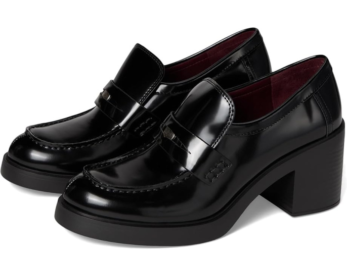 Туфли Tory Burch Classic Heel Lug Loafers 50 мм на тракторной подошве