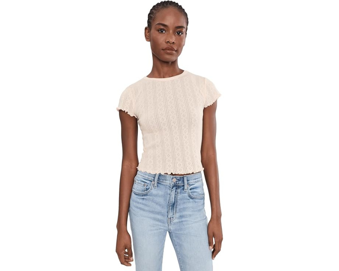 Футболка DAZE Lily Baby Tee с кружевным узором