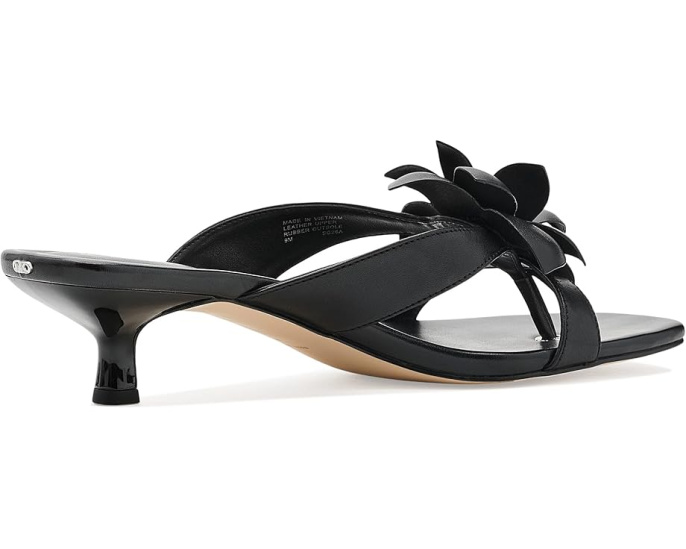 Босоножки MICHAEL Michael Kors Jacie Kitten Sandals на низком каблуке с цветком