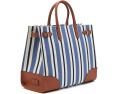 Сумка Devyn Tote большая из полосатого канваса Lauren Ralph Lauren