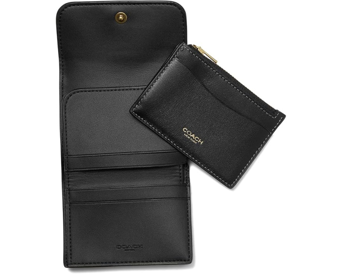 COACH Essential картхолдер с клипсой из телячьей кожи