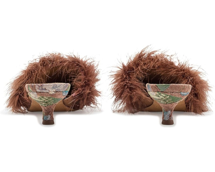 Мюли Gemma Fluff от Circus NY by Sam Edelman с перьями на шпильке
