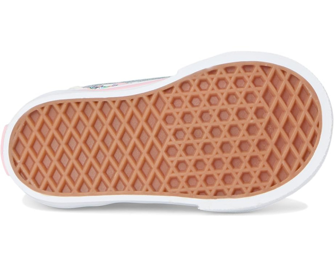 Vans Kids Old Skool V детские кеды с боковой полосой и липучками