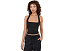 Free People топ Round Two Pique Low Back с открытой спиной черный