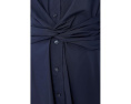 Petite Twist-Front Bubble-Sleeve Shirtdress
