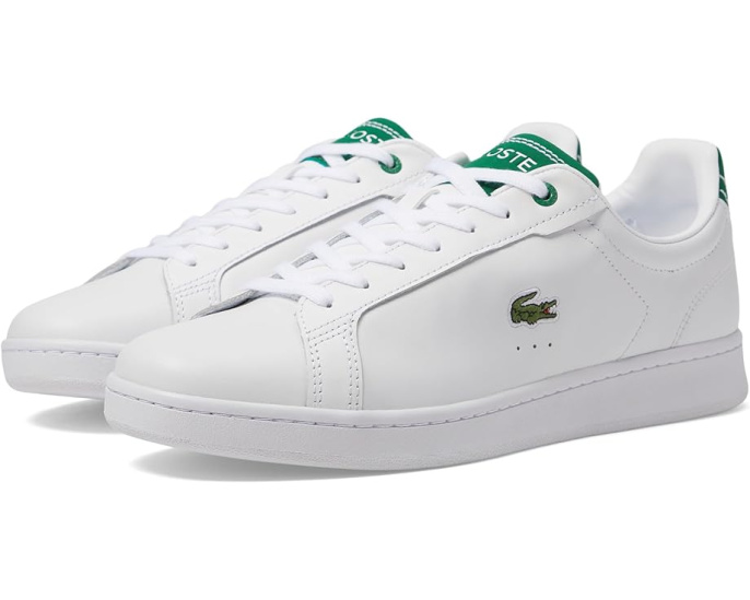 Кроссовки Lacoste Carnaby Pro с цветными вставками и фирменным крокодилом