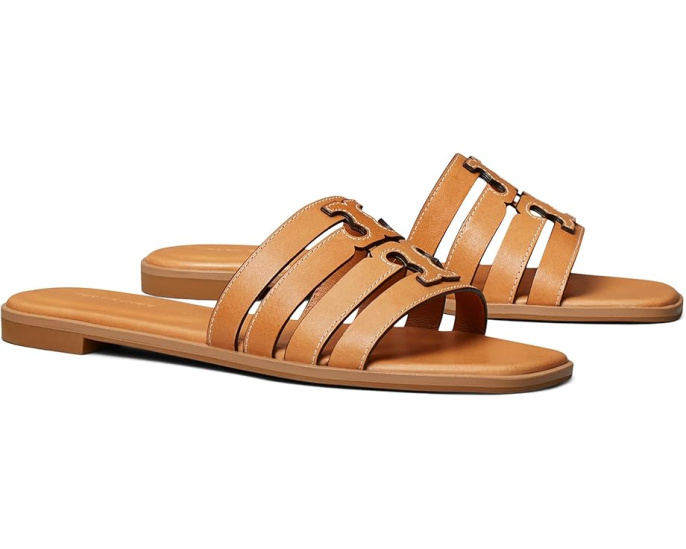 Сандалии Tory Burch Ines Cage с открытым носком и двойным логотипом