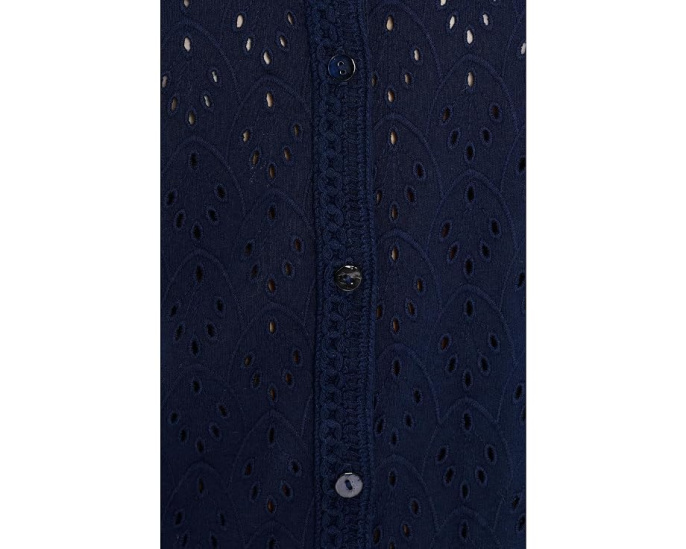 Топ NIC+ZOE Petite Knit Eyelet Pop On с ажурным узором
