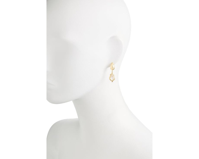 Kendra Scott серьги Adriana Scallop Frame Huggie с гребешковой оправой