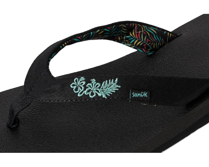 Сланцы Sanuk Yoga Paradise II с вышитыми цветами и стелькой из пены с эффектом памяти