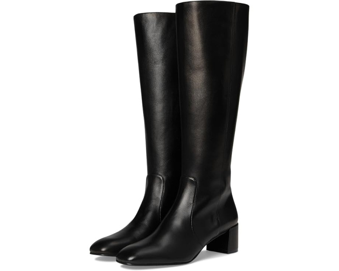 Ботильоны Stuart Weitzman Maeve Zip с квадратным носком на устойчивом каблуке