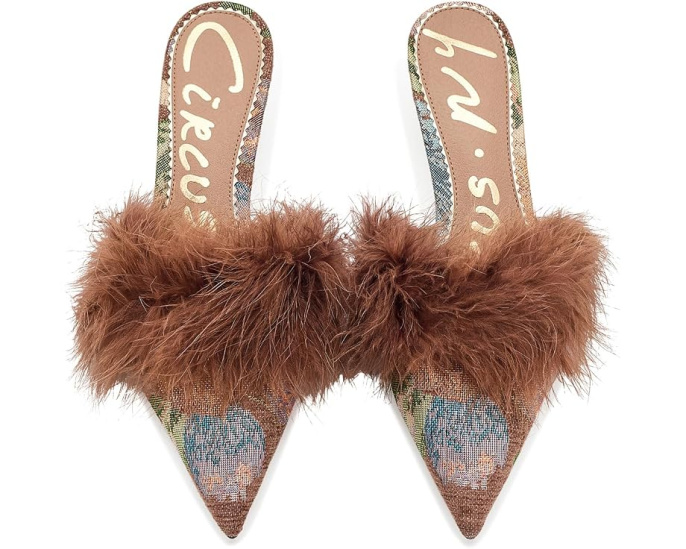 Мюли Gemma Fluff от Circus NY by Sam Edelman с перьями на шпильке