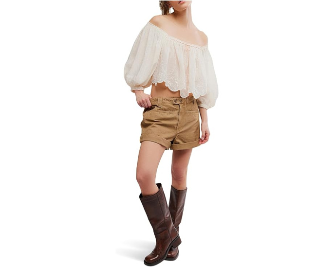 Шорты Sakura из хлопка с манжетами и эластичной спинкой Free People