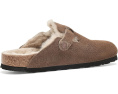 Birkenstock Boston Shearling замшевые клоги с мехом