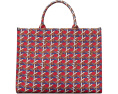 Сумка-шопер Tory Burch Ella Circular Knit Tote красная корзиночное плетение