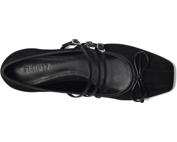 Балетки Schutz Arissa Strap с квадратным носком и ремешками на пряжках