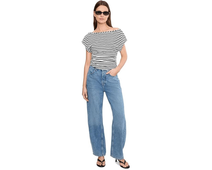 Топ Free People Ellie Black Combo с открытыми плечами