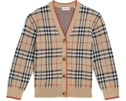 Детский вязаный кардиган Burberry Kids Graham Vintage Top в клетку