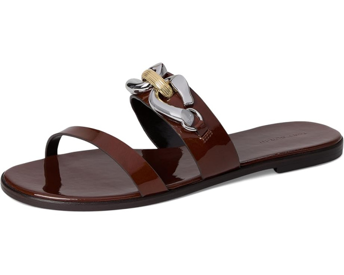 Сланцы Tory Burch Jessa Two Band с двойным ремешком и кожаной подошвой