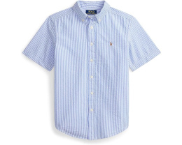 Polo Ralph Lauren Kids Полосатая рубашка из хлопкового пике для детей постарше