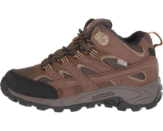 Merrell Kids Детские треккинговые ботинки Moab 2 Mid A/C Waterproof с мембраной