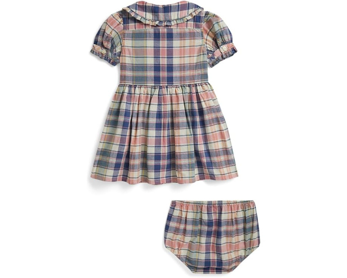 Хлопковое платье в клетку и шорты Polo Ralph Lauren для малышей