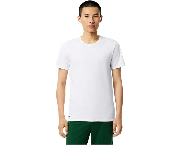 Футболки Lacoste с круглым вырезом приталенные 3 штуки