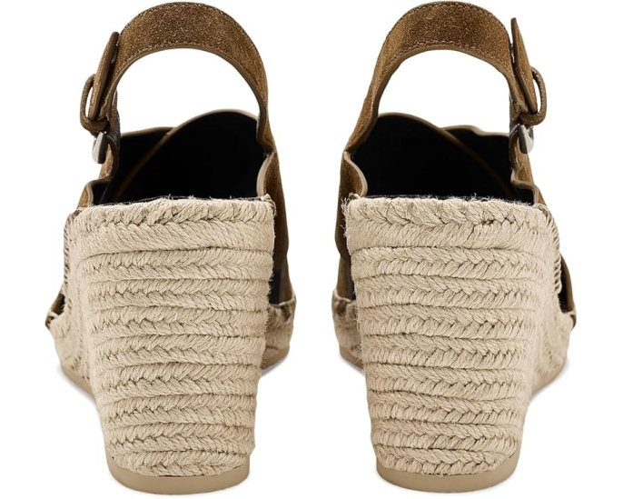 Сандалии Vince Georgia Strappy на танкетке из текстурированной кожи