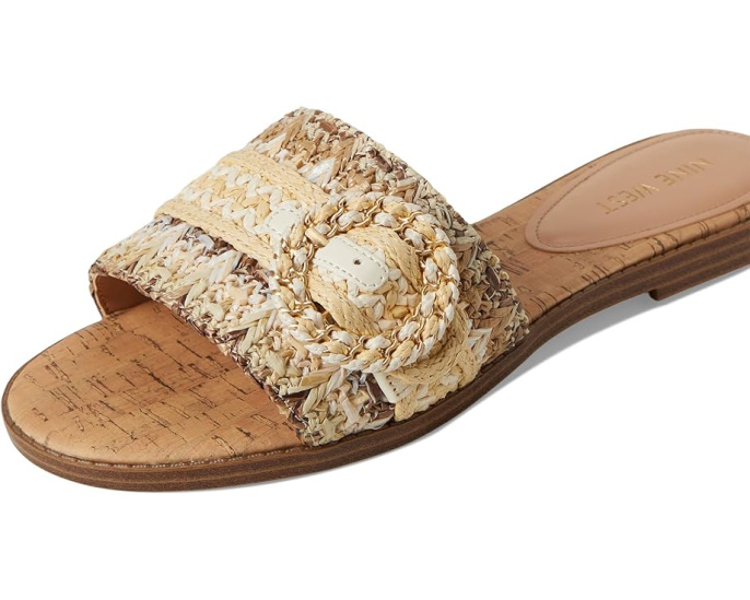Сандалии Nine West Poland с плетеным дизайном на плоской подошве