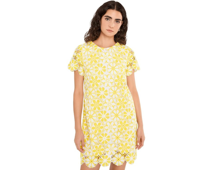 Платье Lilly Pulitzer Cortney Crochet Shift крючком с вырезом и бахромой