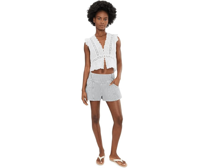 Шорты Free People Luna Railroad из денима
