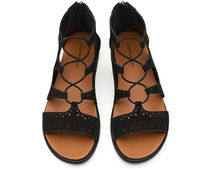 Босоножки глэдиаторы Lucky Brand Sartea с перфорацией и шнуровкой