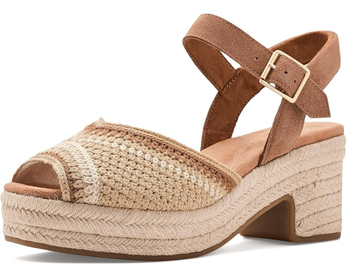 Босоножки TOMS Isla Peep Toe на платформе с открытым носком