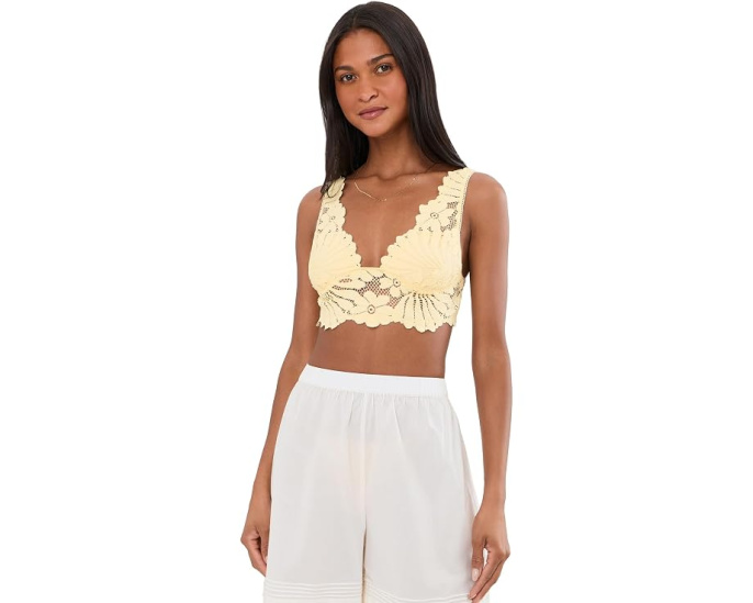 Бюстгальтер-бралетт Petal Party Plunge с кружевным декором Free People