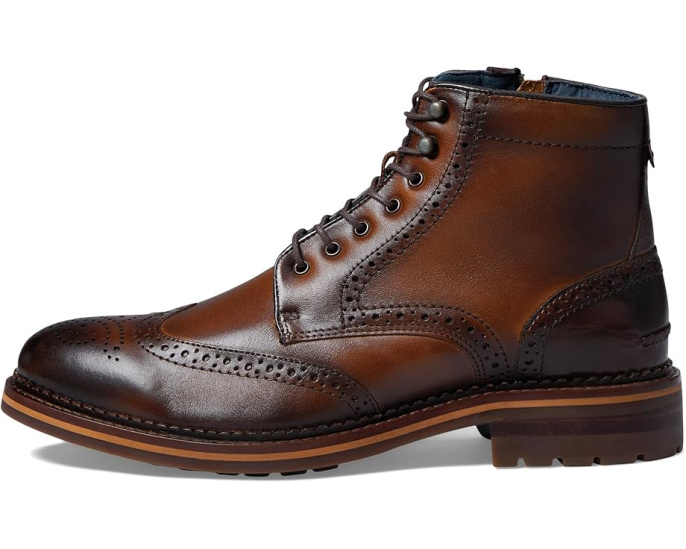 Johnston & Murphy ботинки Connelly Wing Tip с кожаным верхом и стелькой из овчины
