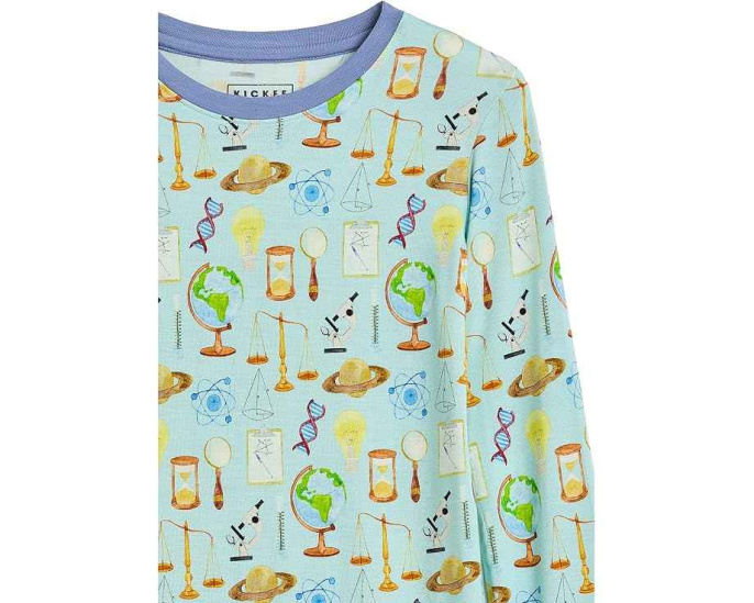 Kickee Pants пижамный набор с принтом с длинным рукавом для детей