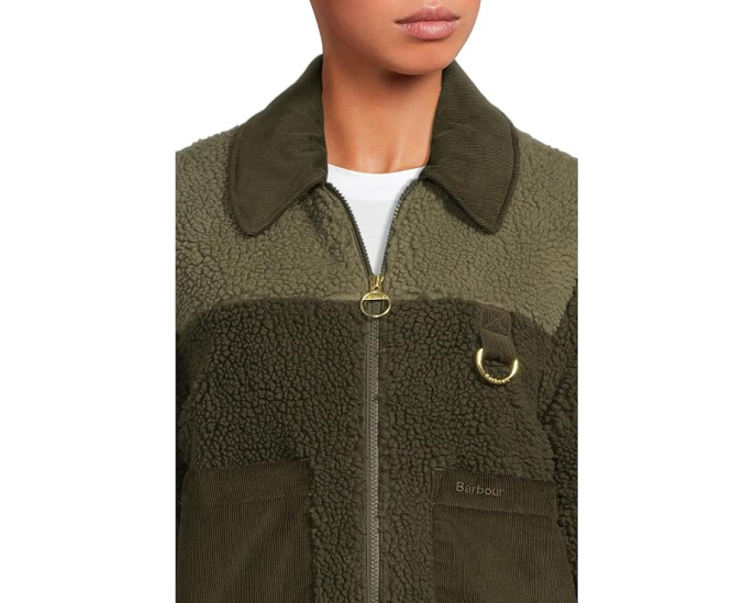 Флисовая куртка Barbour Malena укороченного кроя с карманами