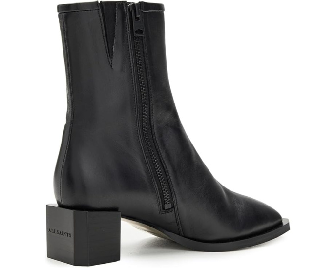 Ботильоны AllSaints Avril с квадратным носком и молнией сбоку