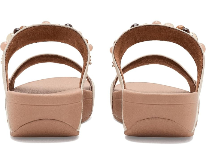 Шлепанцы FitFlop Lulu Beaded Slides с бисером черного цвета