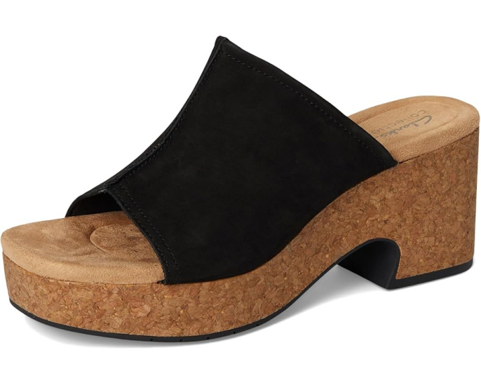 Сандалии Clarks Nerisa Vine на пробковом каблуке с мягкой стелькой
