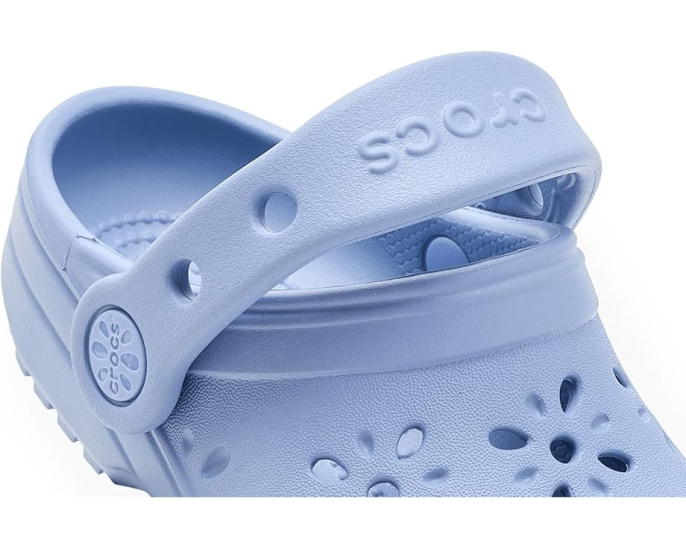 Детские кроксы Crocs Classic с цветочным ажурным дизайном для малышей