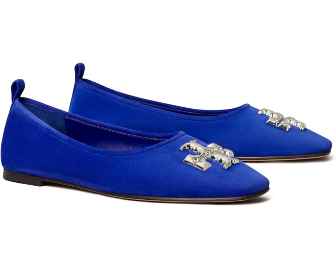 Балетки Tory Burch Eleanor из кожи с квадратным носком