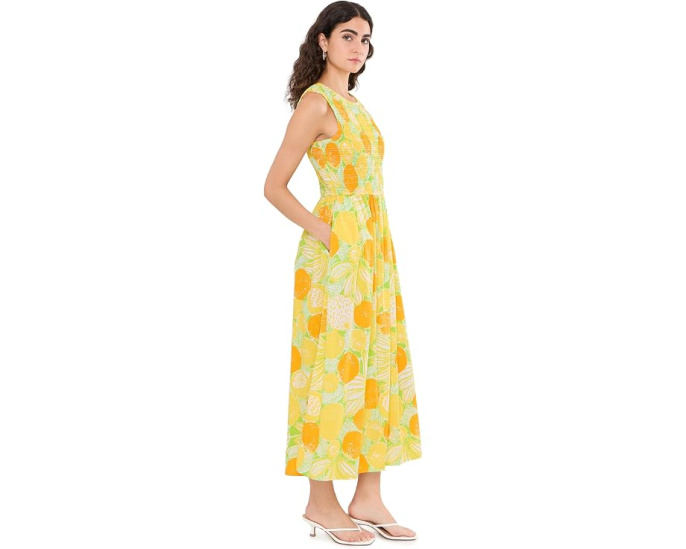 Платье миди Daisey Smocked от Lilly Pulitzer с завышенной талией