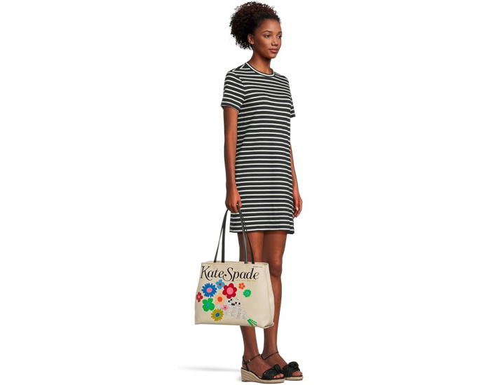 Сумка тоут Kate Spade New York Fresh Picks с цветочным принтом из хлопка
