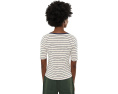 Футболка Nzt Elbow Sleeve Stripe Notch с вырезом NIC+ZOE