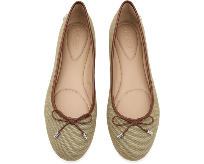 Балетки Lauren Ralph Lauren Jayna из промытого хлопка